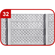 pattern 32  Concrete fence walls 